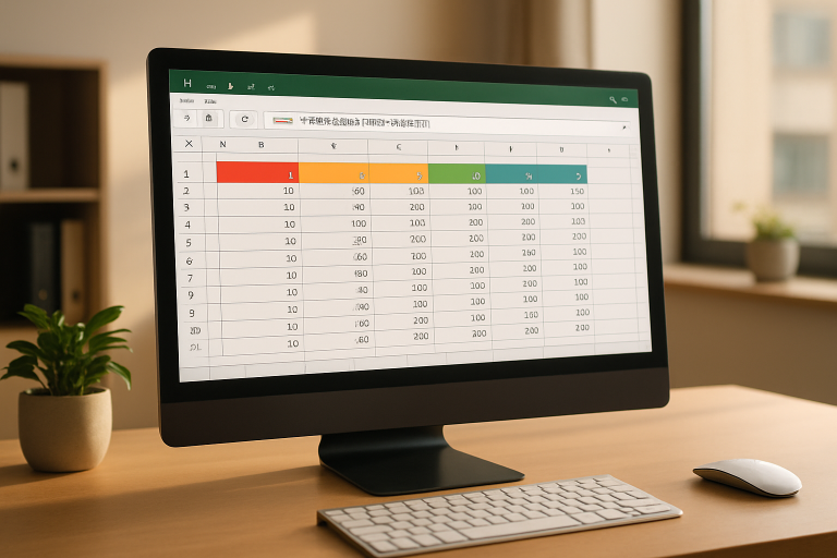 Excel spreadsheet showing formatted data table with filter buttons and structured formulas