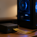LanCache server setup with gaming PC showing local network caching configuration