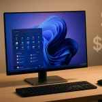 Windows laptop displaying upgrade and activation settings